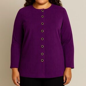 Kathie Lee Collection Purple Blazer